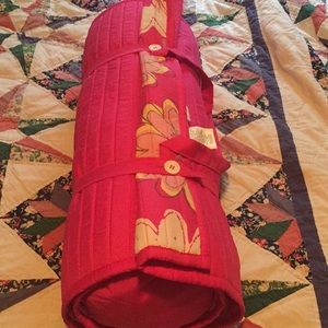 Rolled beach blanket with pillow